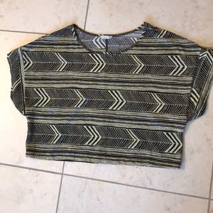 Final price Tribal style flowy crop top